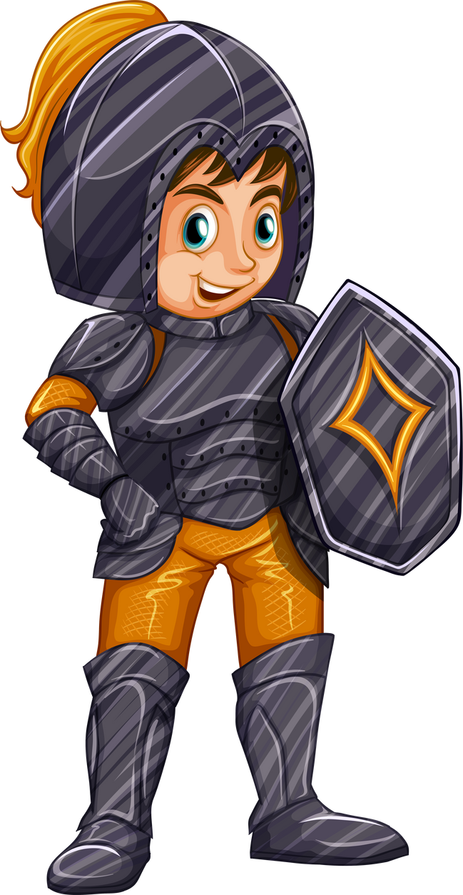 Knight Wearing Armor Illustration 